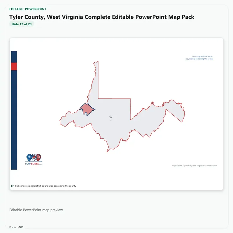 Tyler County, West Virginia Editable Map Pack - Image 5