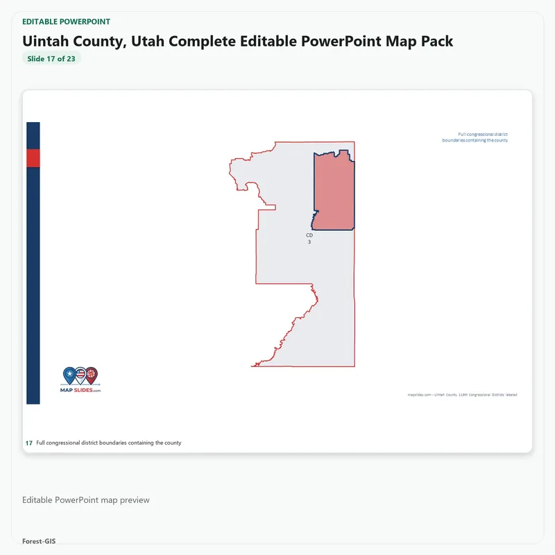 Uintah County, Utah Editable Map Pack - Image 5