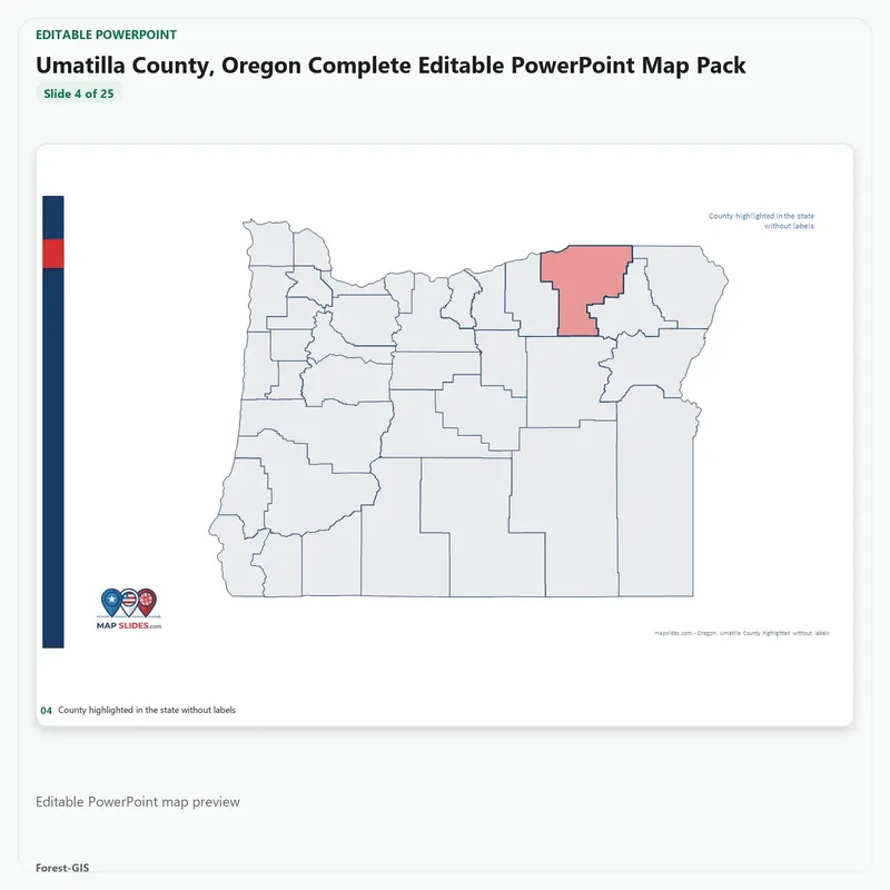 Umatilla County, Oregon Editable Map Pack - Image 4
