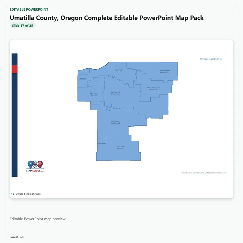 Umatilla County, Oregon Editable Map Pack - Image 5