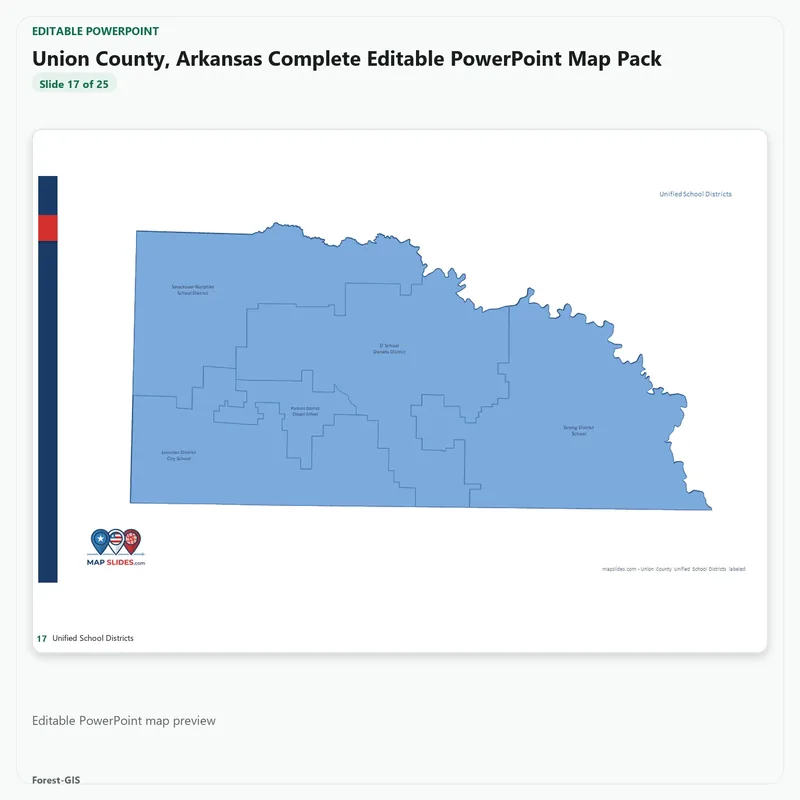 Union County, Arkansas Editable Map Pack - Image 5