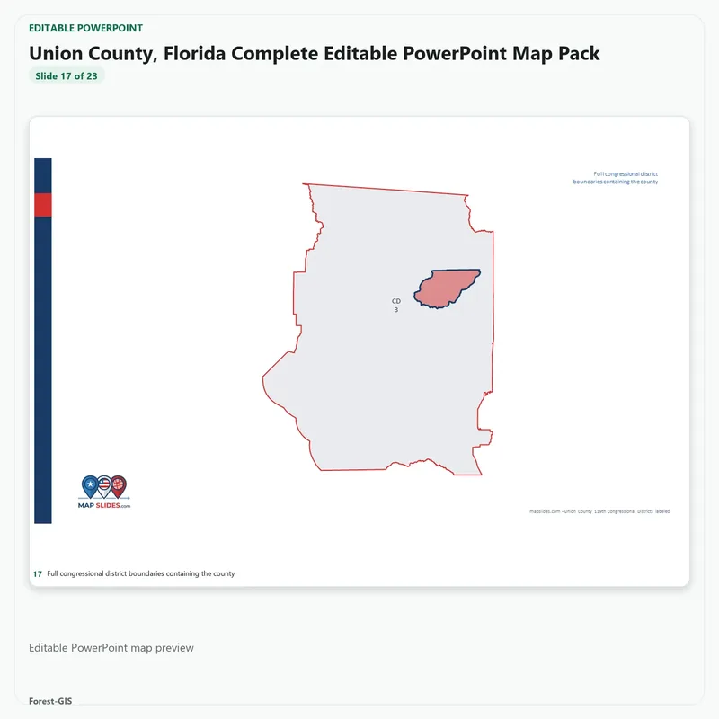 Union County, Florida Editable Map Pack - Image 5