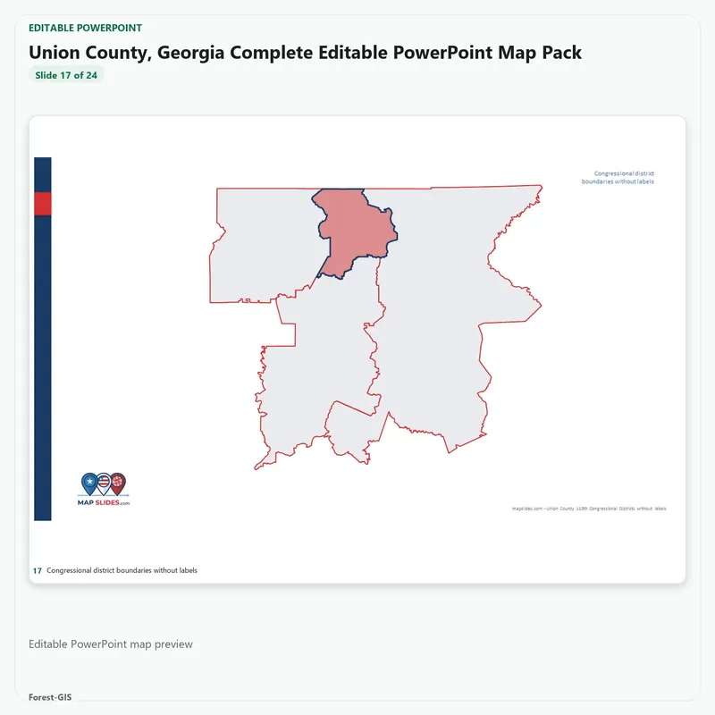 Union County, Georgia Editable Map Pack - Image 5