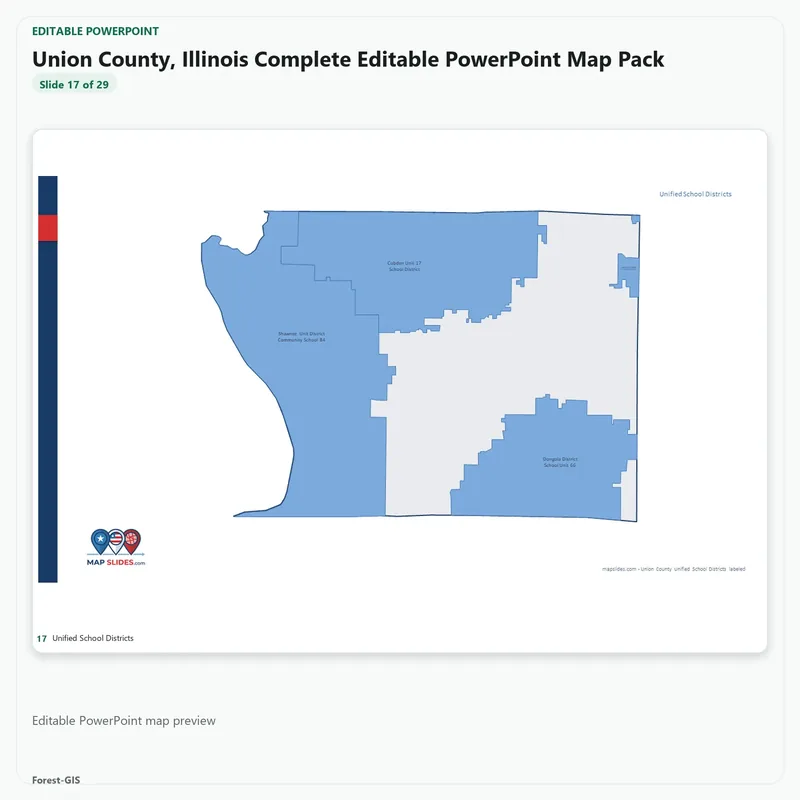 Union County, Illinois Editable Map Pack - Image 5