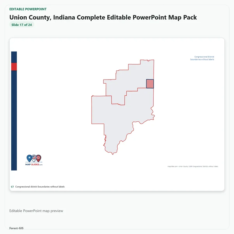 Union County, Indiana Editable Map Pack - Image 5