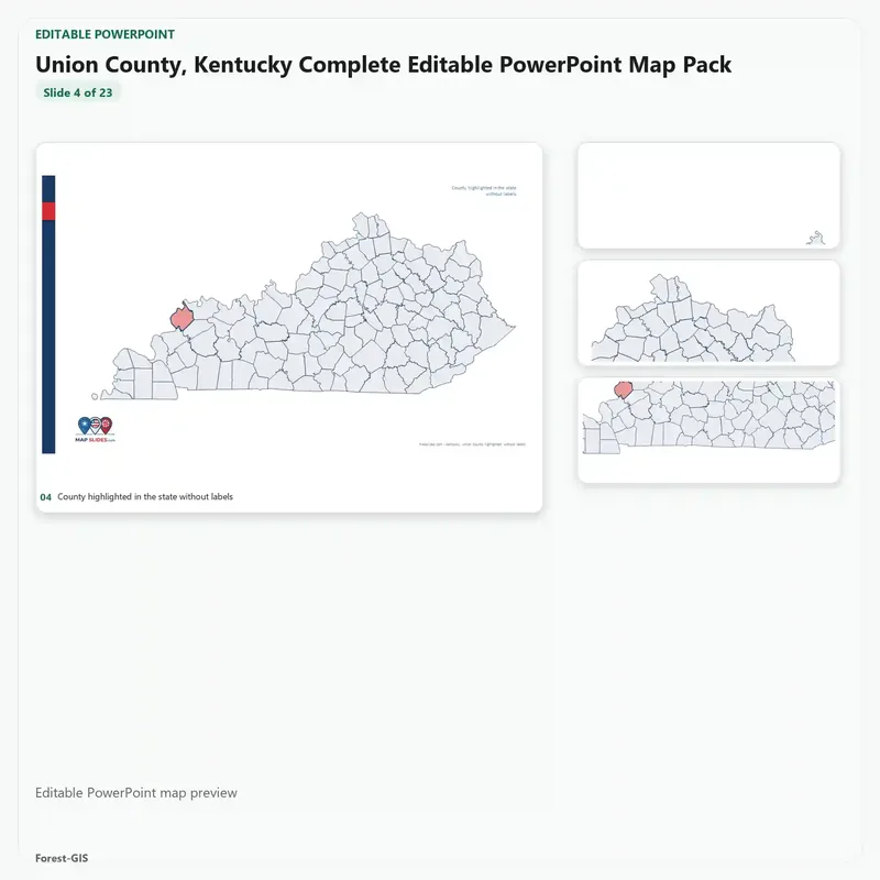 Union County, Kentucky Editable Map Pack - Image 4