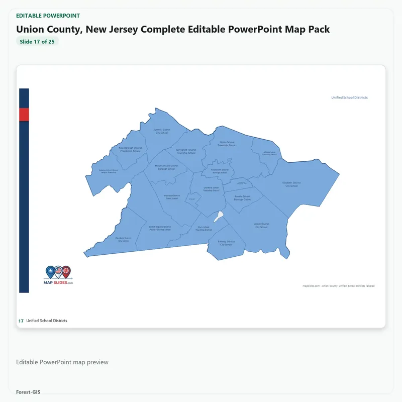 Union County, New Jersey Editable Map Pack - Image 5