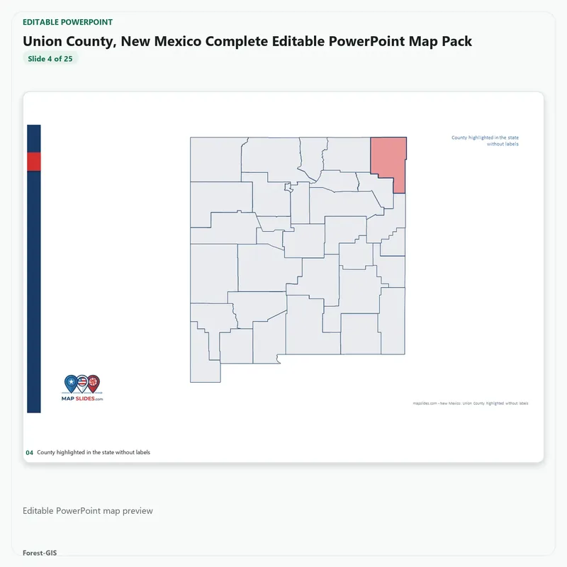 Union County, New Mexico Editable Map Pack - Image 4