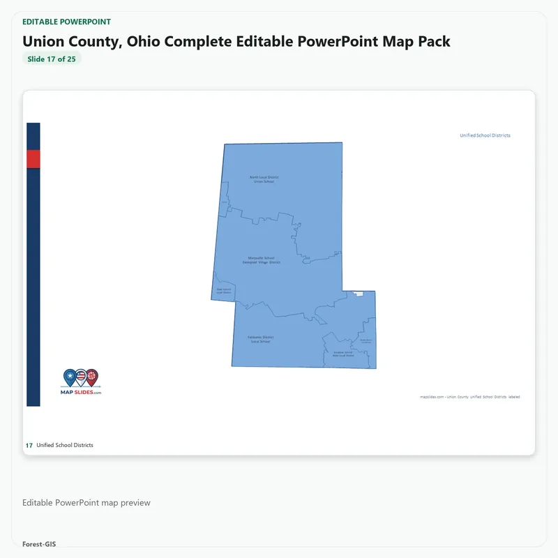Union County, Ohio Editable Map Pack - Image 5