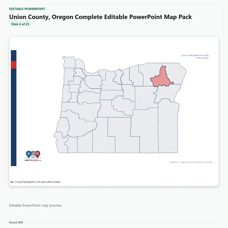 Union County, Oregon Editable Map Pack - Image 4