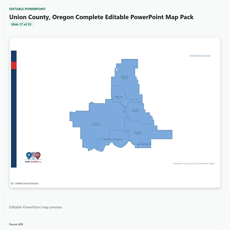 Union County, Oregon Editable Map Pack - Image 5