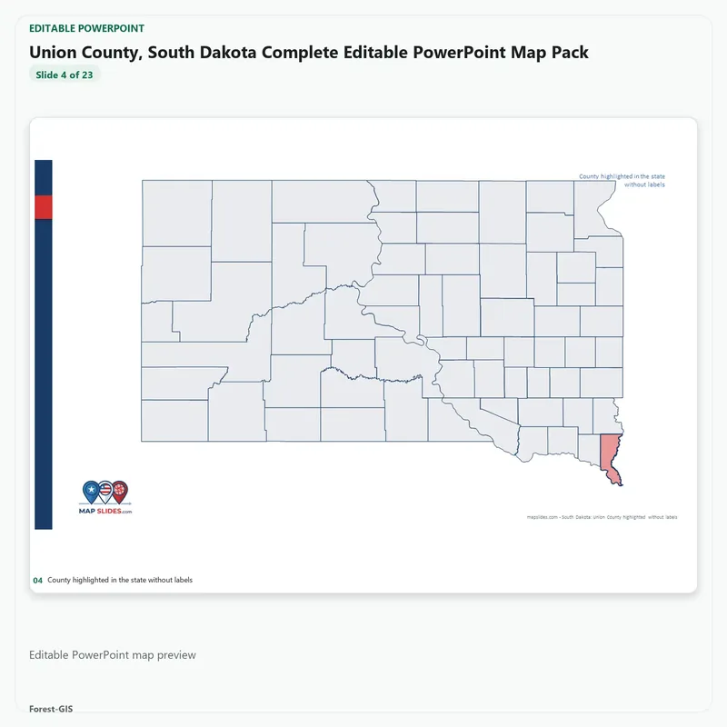 Union County, South Dakota Editable Map Pack - Image 4