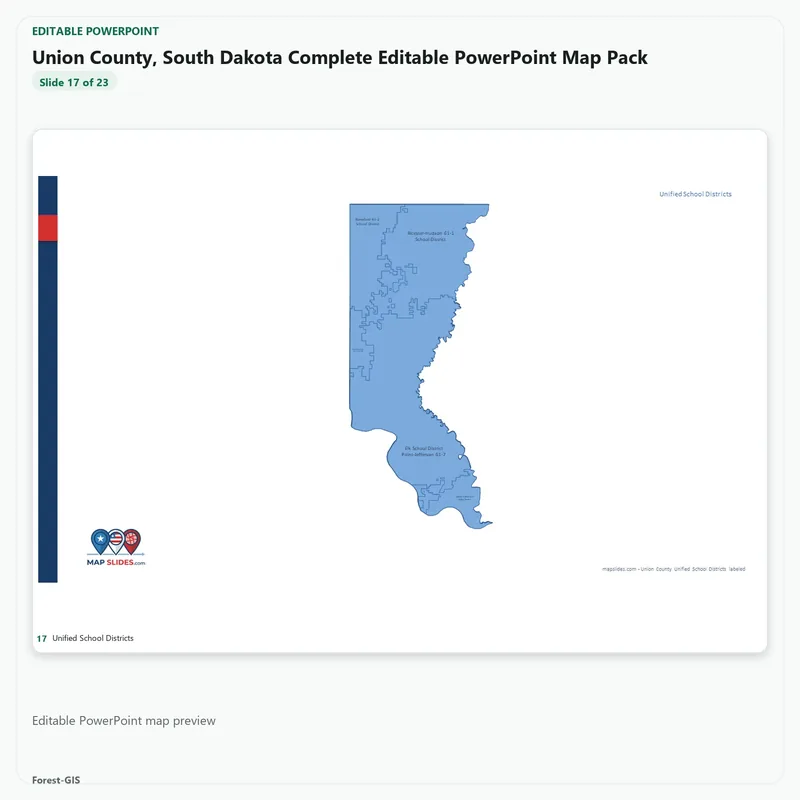 Union County, South Dakota Editable Map Pack - Image 5
