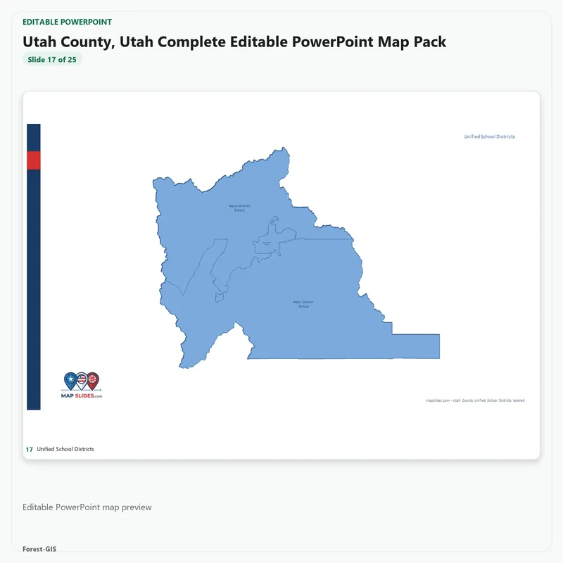 Utah County, Utah Editable Map Pack - Image 5