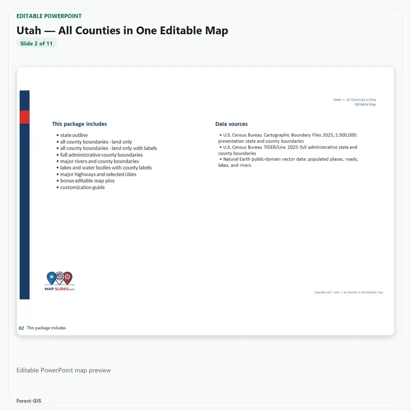 Utah — All Counties in One Editable Map - Image 4