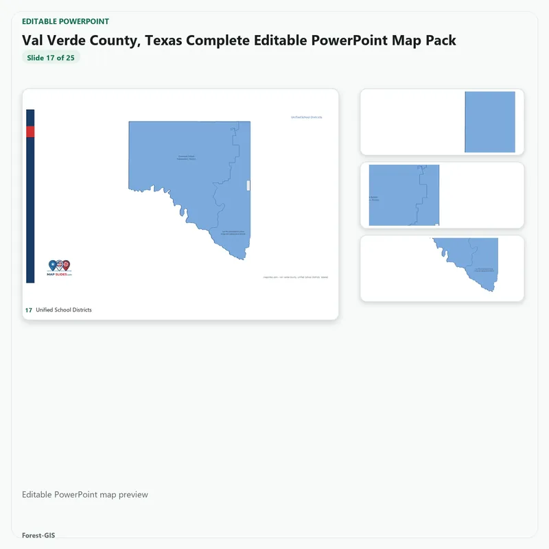 Val Verde County, Texas Editable Map Pack - Image 5