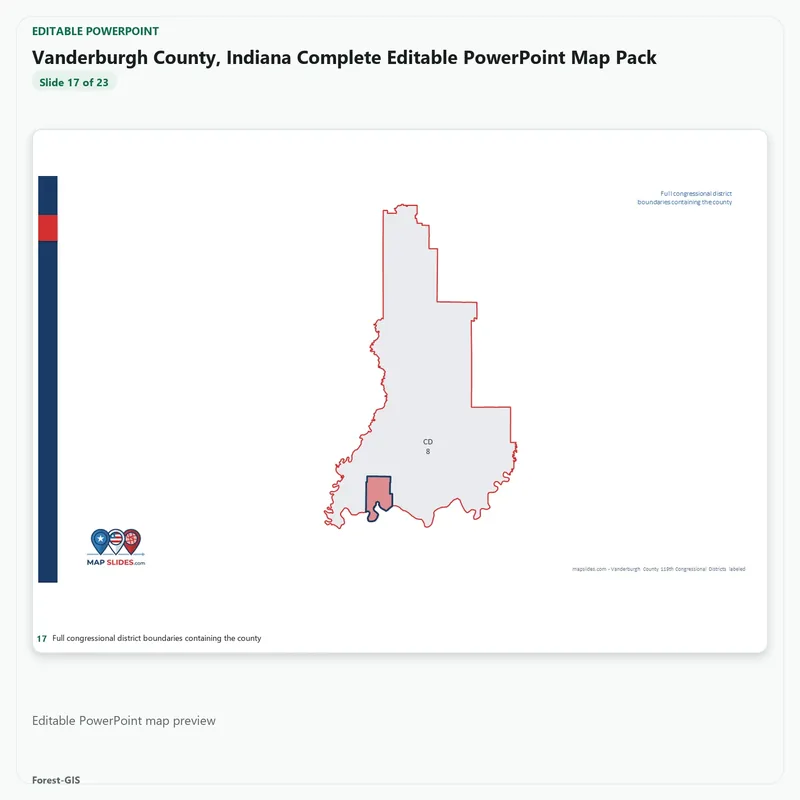 Vanderburgh County, Indiana Editable Map Pack - Image 5