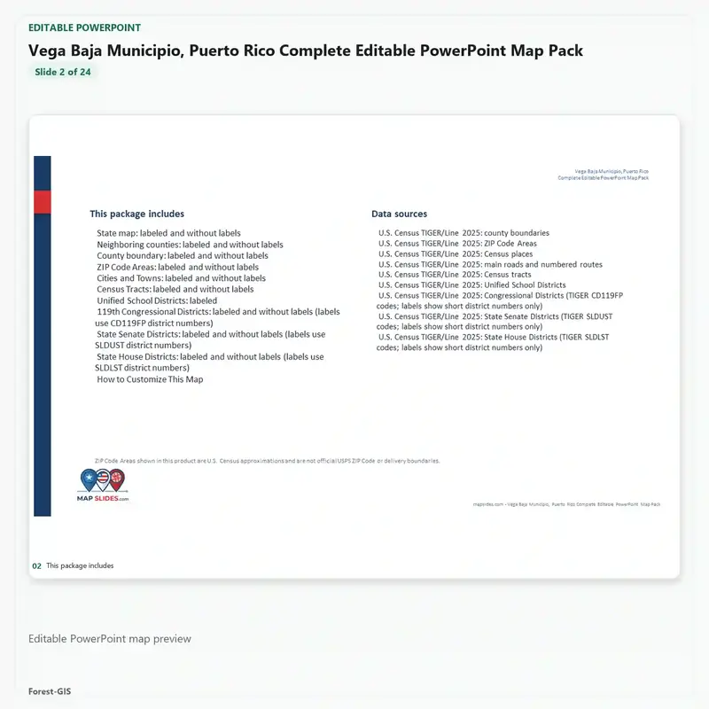 Vega Baja Municipio, Puerto Rico Editable Map Pack - Image 3
