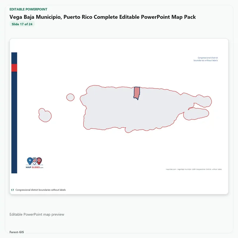 Vega Baja Municipio, Puerto Rico Editable Map Pack - Image 5