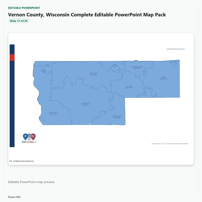 Vernon County, Wisconsin Editable Map Pack - Image 5