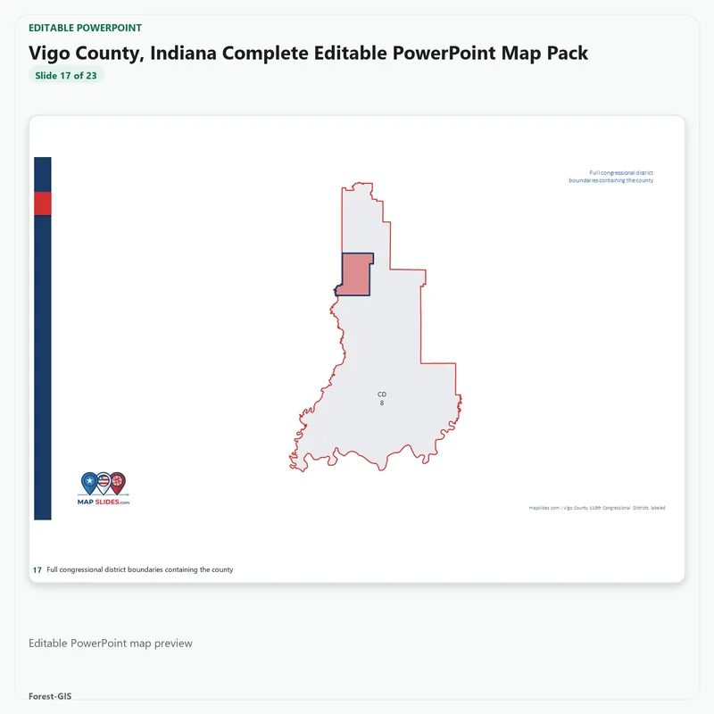 Vigo County, Indiana Editable Map Pack - Image 5