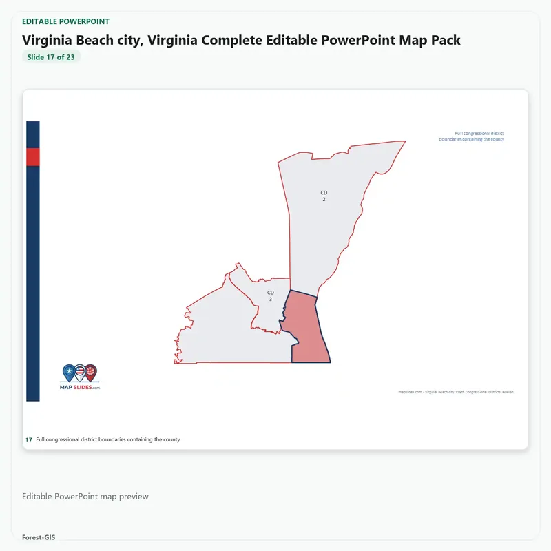 Virginia Beach city, Virginia Editable Map Pack - Image 5