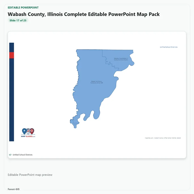 Wabash County, Illinois Editable Map Pack - Image 5