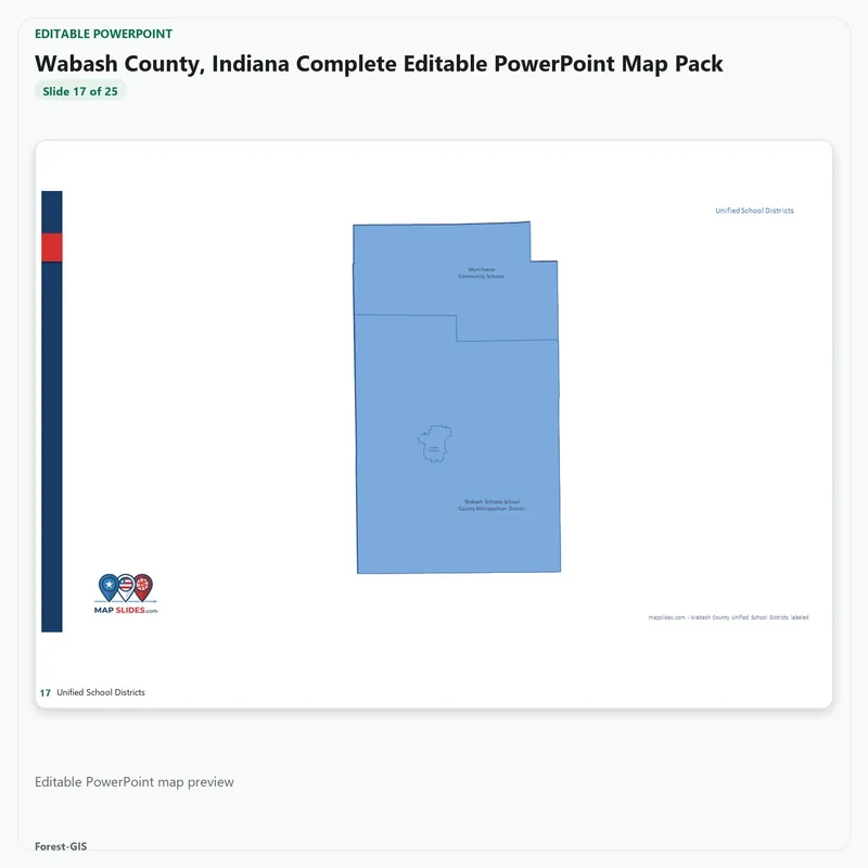 Wabash County, Indiana Editable Map Pack - Image 5