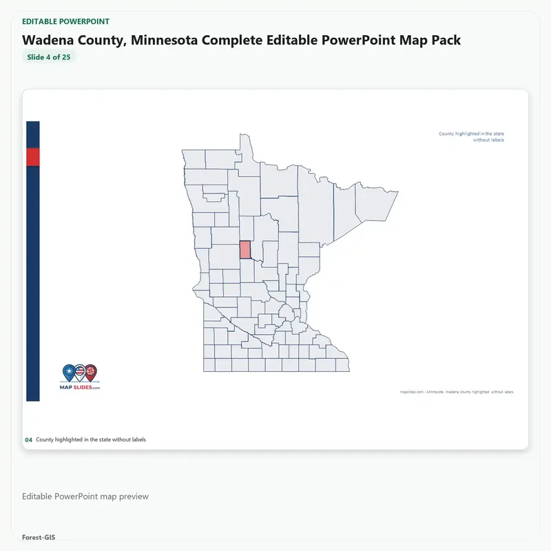 Wadena County, Minnesota Editable Map Pack - Image 4