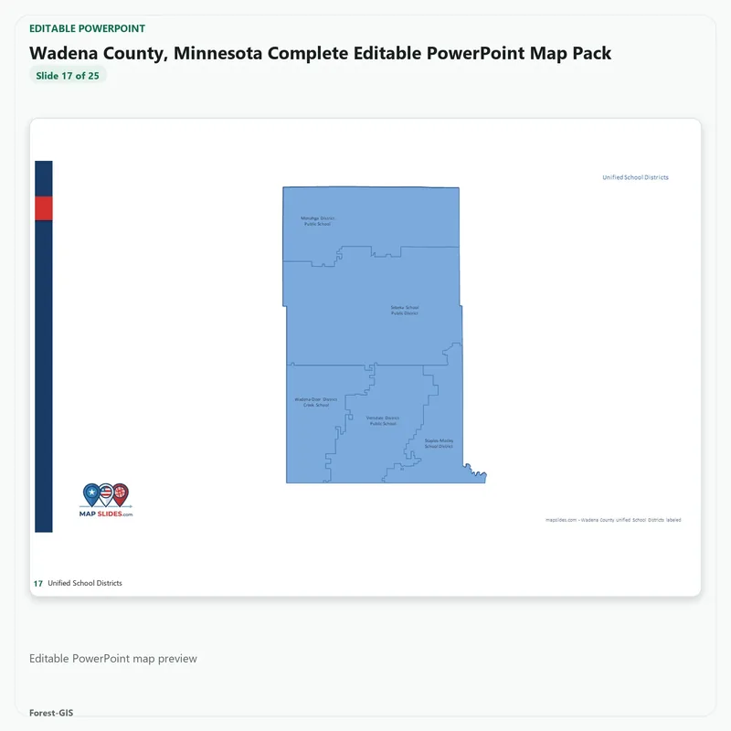 Wadena County, Minnesota Editable Map Pack - Image 5