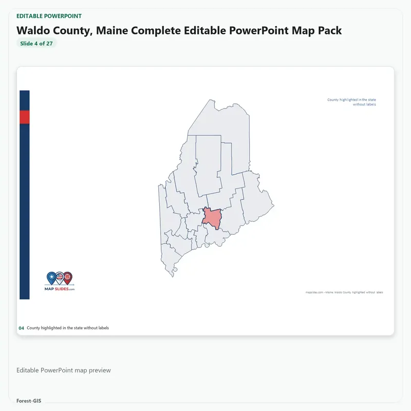 Waldo County, Maine Editable Map Pack - Image 4