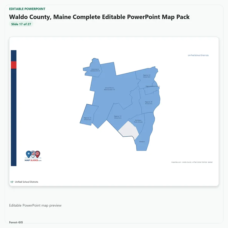 Waldo County, Maine Editable Map Pack - Image 5