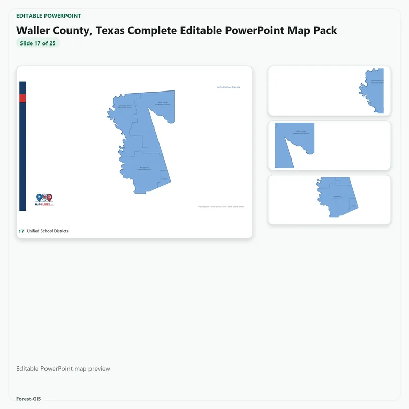 Waller County, Texas Editable Map Pack - Image 5