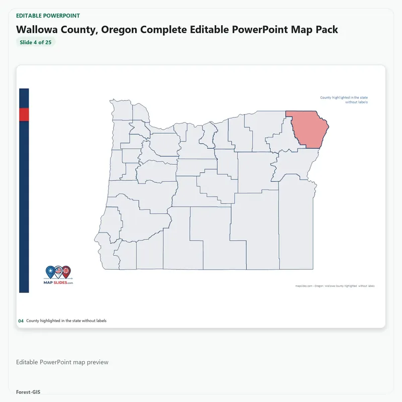 Wallowa County, Oregon Editable Map Pack - Image 4
