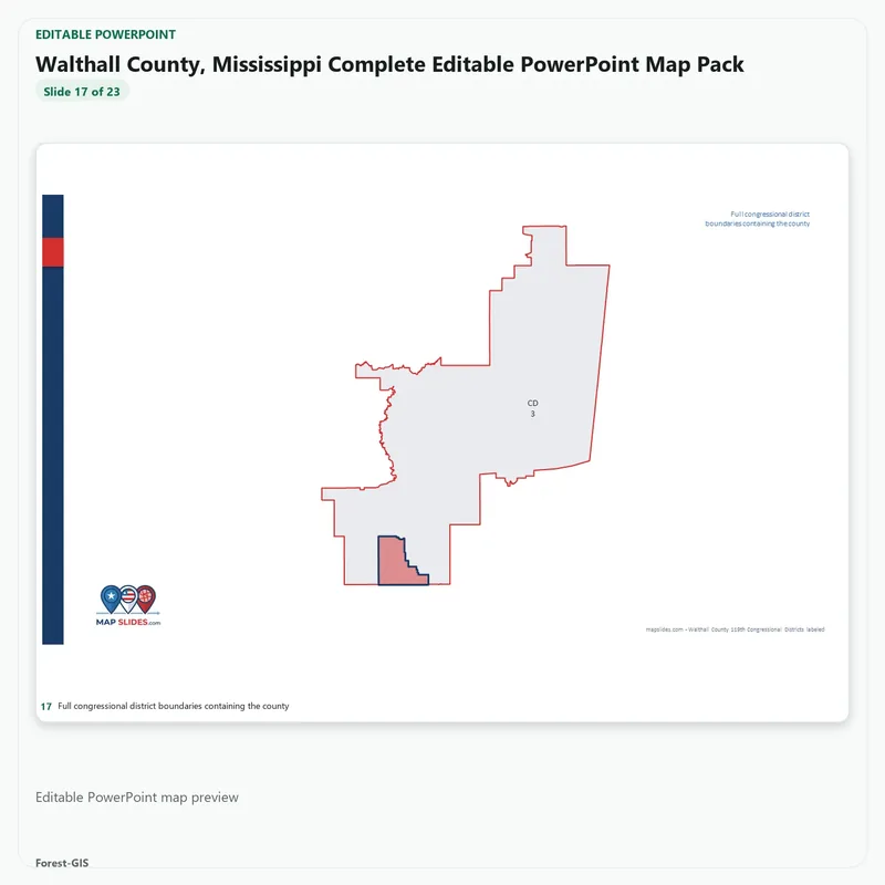 Walthall County, Mississippi Editable Map Pack - Image 5