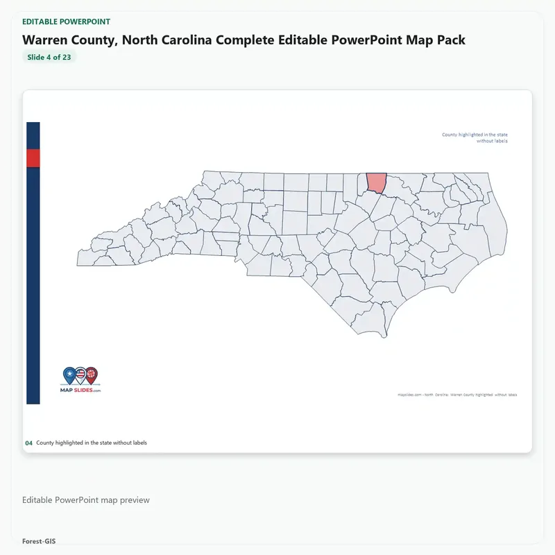 Warren County, North Carolina Editable Map Pack - Image 4