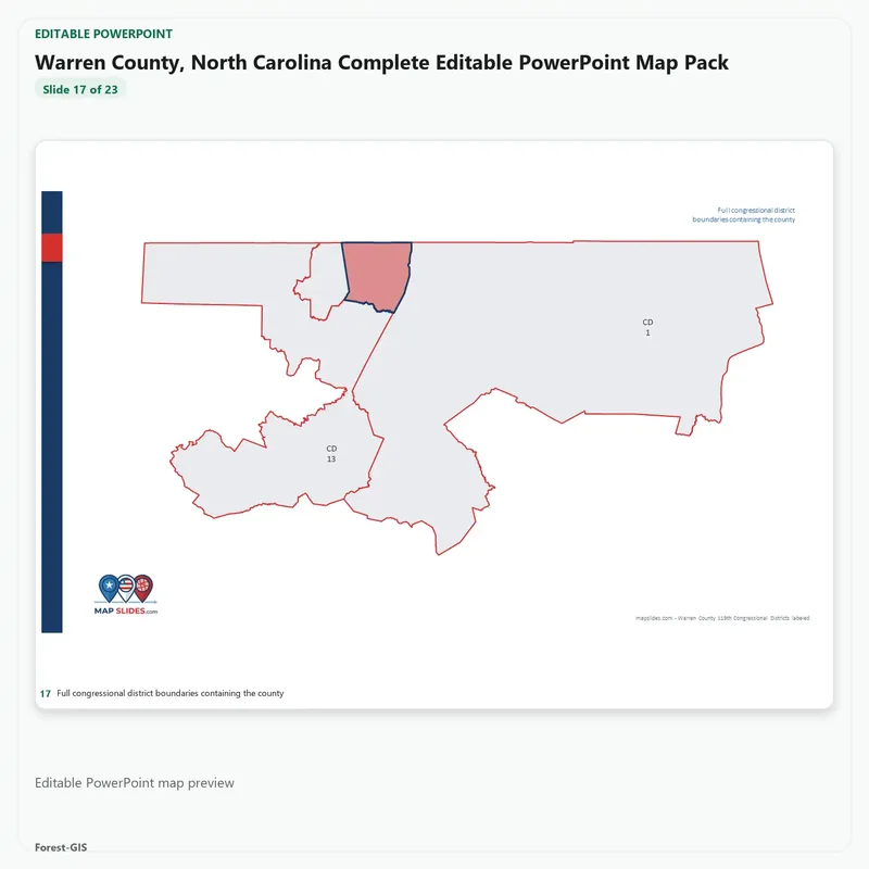 Warren County, North Carolina Editable Map Pack - Image 5