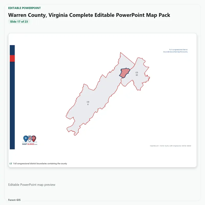 Warren County, Virginia Editable Map Pack - Image 5