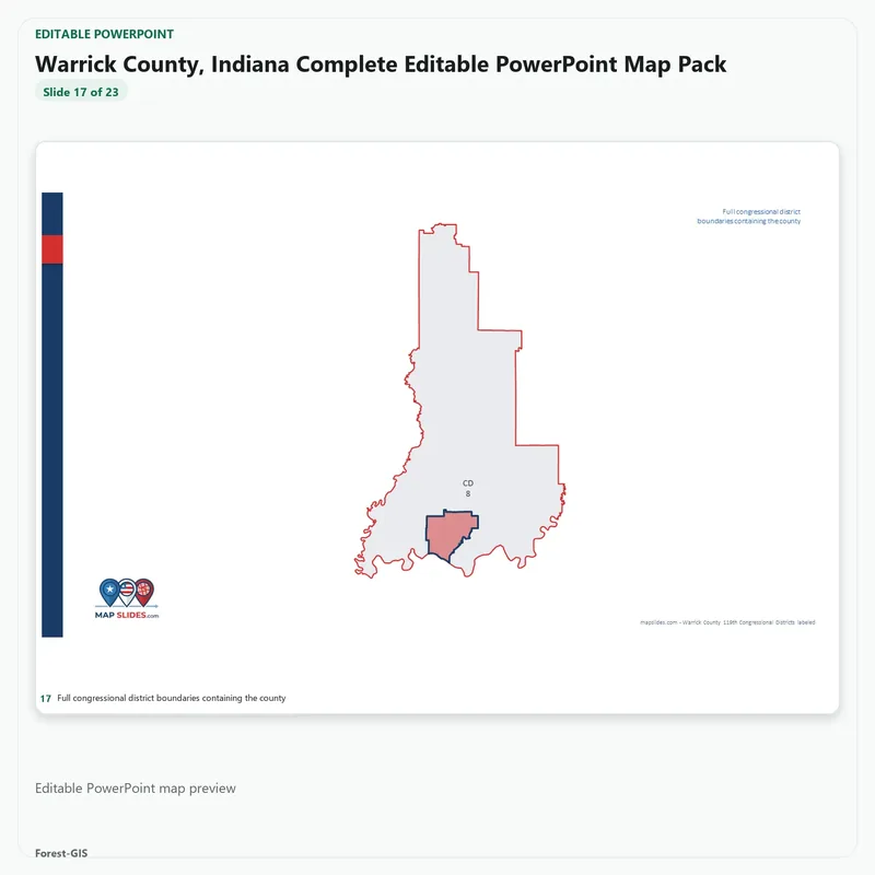Warrick County, Indiana Editable Map Pack - Image 5