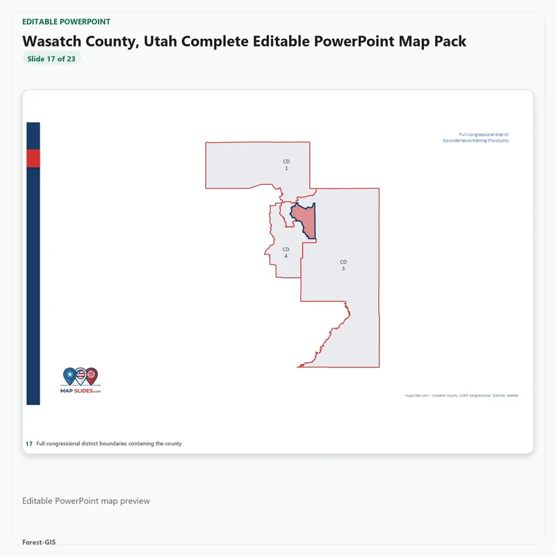 Wasatch County, Utah Editable Map Pack - Image 5