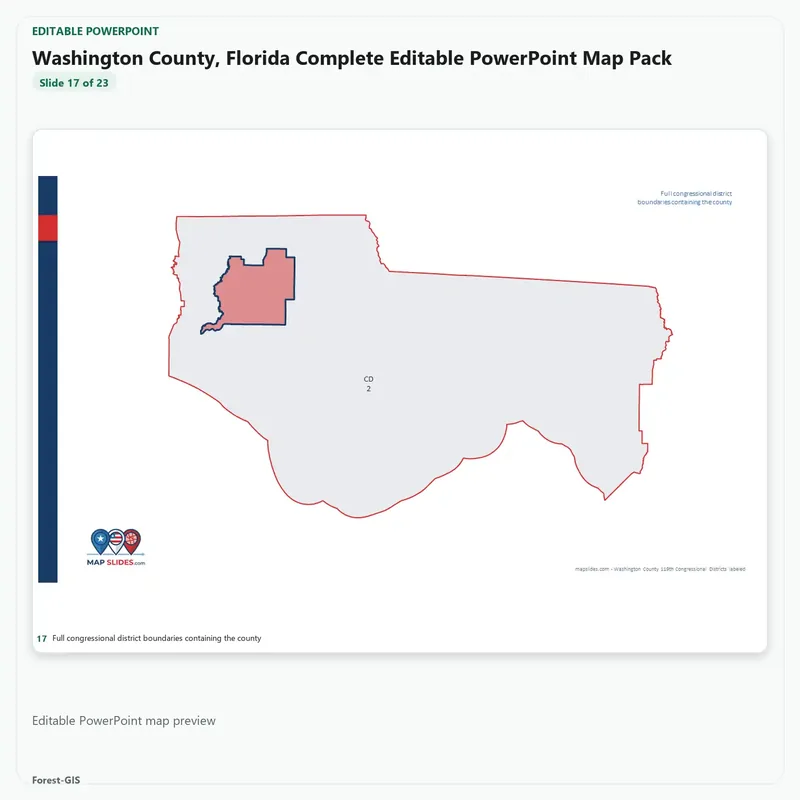 Washington County, Florida Editable Map Pack - Image 5