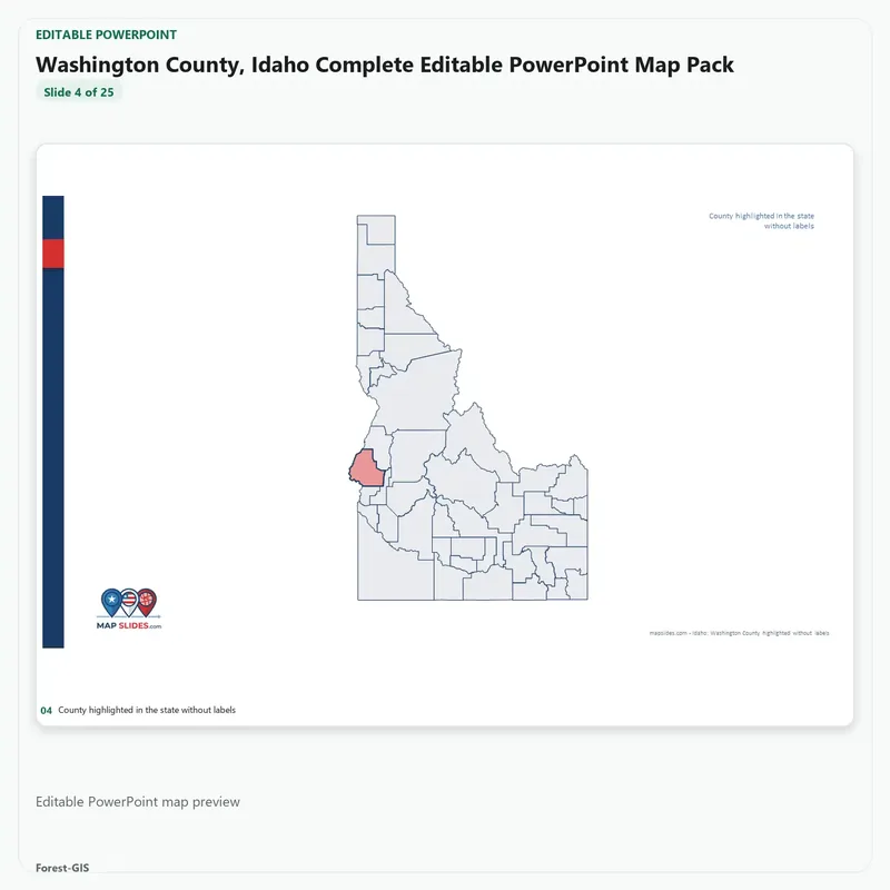 Washington County, Idaho Editable Map Pack - Image 4
