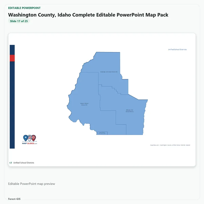 Washington County, Idaho Editable Map Pack - Image 5