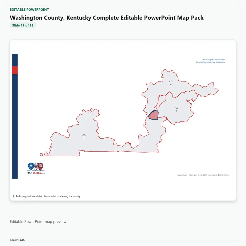 Washington County, Kentucky Editable Map Pack - Image 5