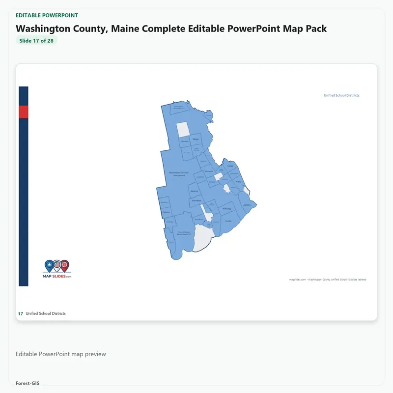 Washington County, Maine Editable Map Pack - Image 5