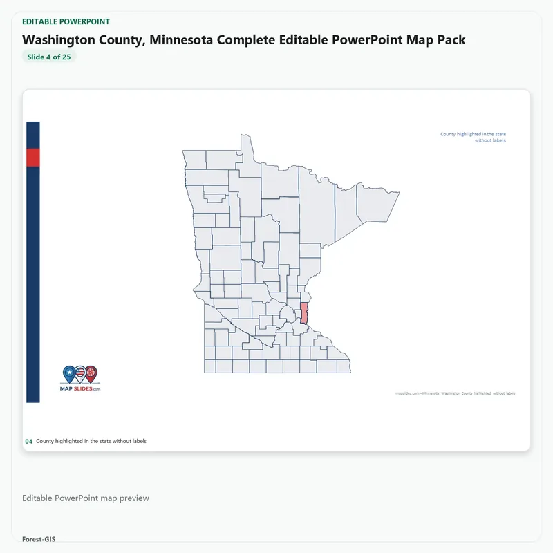 Washington County, Minnesota Editable Map Pack - Image 4