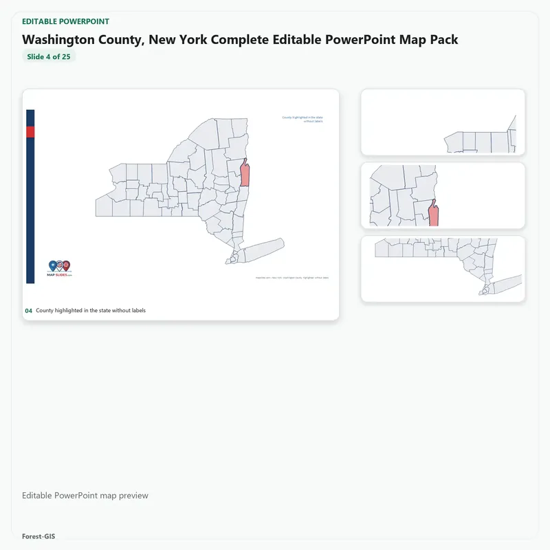 Washington County, New York Editable Map Pack - Image 4
