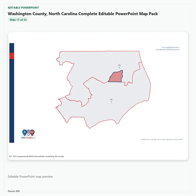 Washington County, North Carolina Editable Map Pack - Image 5