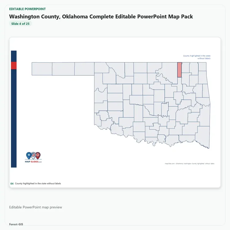 Washington County, Oklahoma Editable Map Pack - Image 4