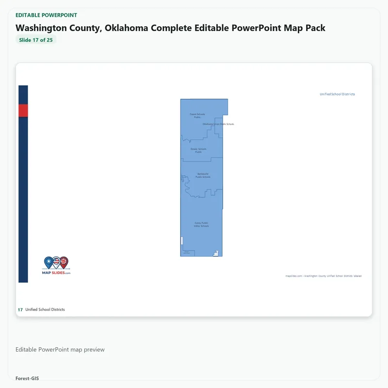 Washington County, Oklahoma Editable Map Pack - Image 5
